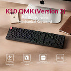 Keychron K10 Full-Size Layout QMK Wireless Mechanical Keyboard, Bluetooth/Wired Hot-Swappable Gaming Keyboard with Keychron Super Brown Switch, RGB Backlight, PBT Keycaps for Mac/Windows-Version 2
