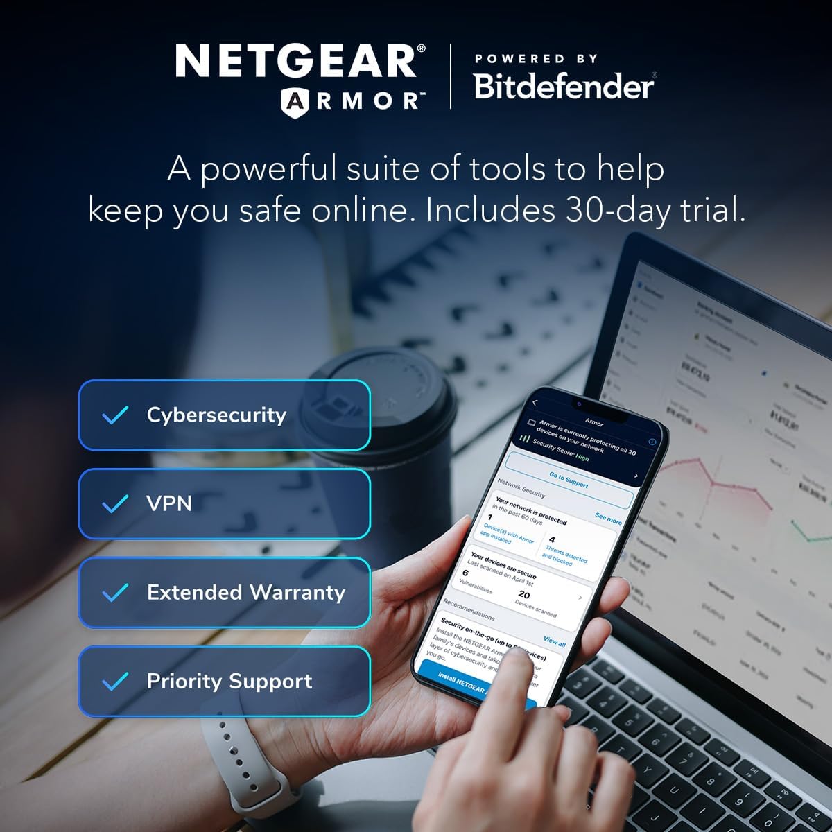 NETGEAR Nighthawk Modem Router Combo (CAX30) DOCSIS 3.1 Cable Modem and WiFi 6 Router - AX2700 2.7 Gbps - Compatible with Xfinity  Spectrum  Cox  and More - Gigabit Wireless Internet