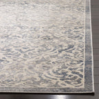 SAFAVIEH Brentwood Collection Area Rug - 10' x 13', Light Grey & Blue, Damask Design, Non-Shedding & Easy Care, Ideal for High Traffic Areas in Living Room, Bedroom (BNT810G)