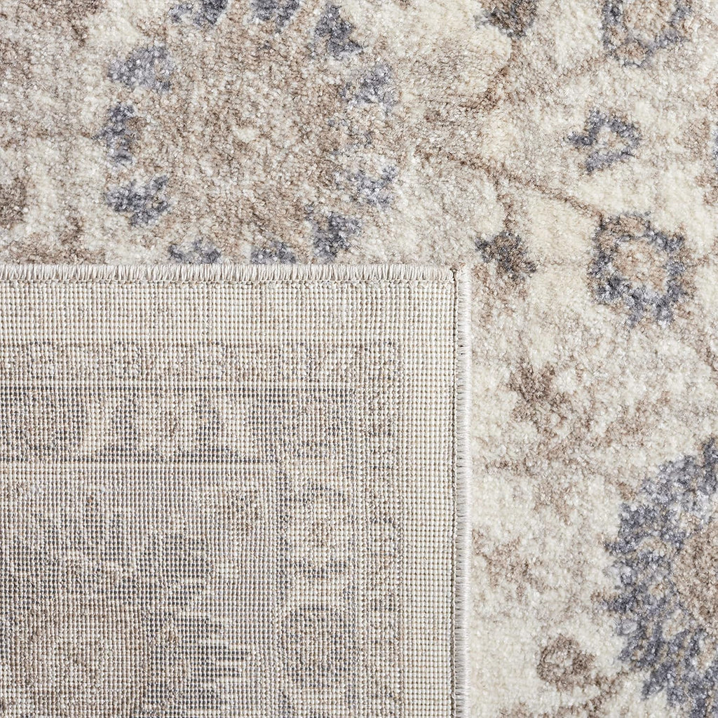 SAFAVIEH Sofia Collection 8' x 10' Ivory/Grey SOF330D Boho Tribal Oriental Distressed Non-Shedding Living Room Dining Bedroom Area Rug