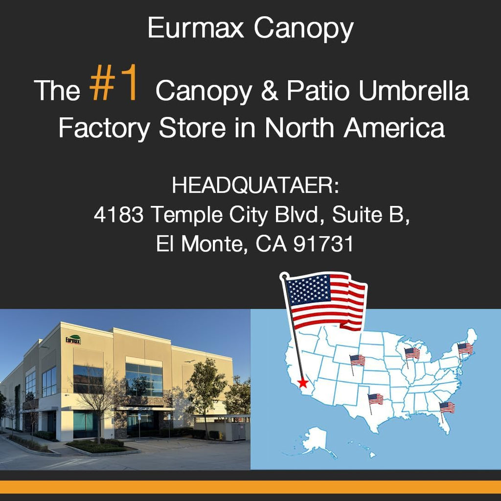 Eurmax USA NOMATTER ONE-Person Open&Close 10x10ft Pop Up Canopy Tent .Portable Shelter Canopy for Outdoor Events .Instant Canopies  Temporary Sunshade Bonus 4 Sand Bags(Black)