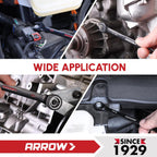 ARROW 24PCS Ratcheting Wrench Set Metric and Standard, Anti-Slip 6-18mm & 1/4"-3/4" Combination Ratchet Wrench Set with 2 Magnetic Tool Holders, CRV Material, 72-Teeth, Easy to Carry & Store