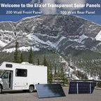 JJN Bifacial 400 Watt Solar Panel  16BB N-Type 2 Pcs 200W 12V 25% High Efficiency 400W Solar Panels  Monocrystalline Solar Module for RV Home Farm Trailer Camper Marine Off-Grid Solar System