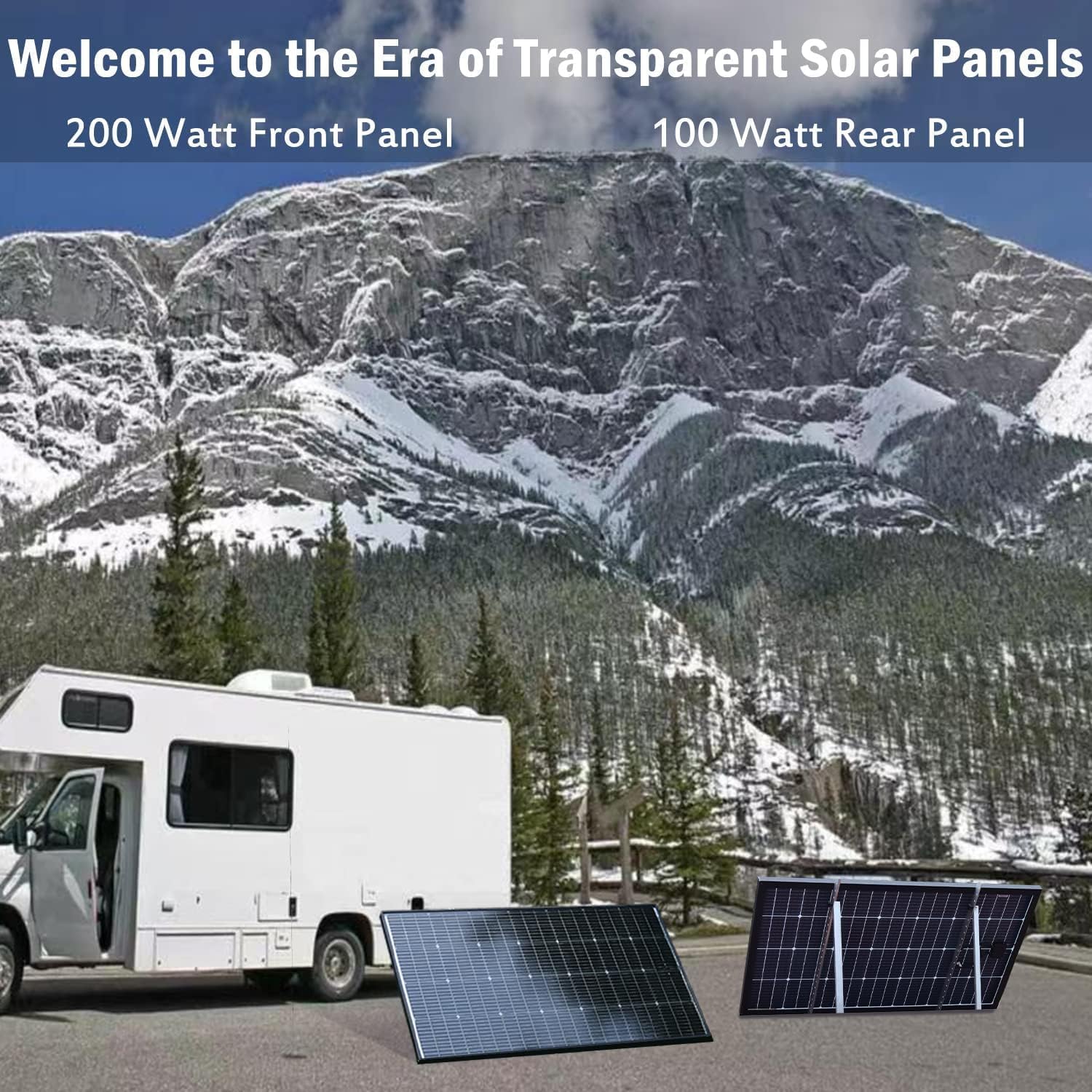 JJN Bifacial 400 Watt Solar Panel  16BB N-Type 2 Pcs 200W 12V 25% High Efficiency 400W Solar Panels  Monocrystalline Solar Module for RV Home Farm Trailer Camper Marine Off-Grid Solar System