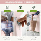 GreenPan Frost Ice Cream Maker & Slushie Machine, Soft Serve, Sorbet, Margaritas, Milkshakes, Frozen Yogurt, No Pre-Freezing, Ready in 15 Mins, 6 Modes, 7 Textures, Self-Cleaning, Family Size, Pink