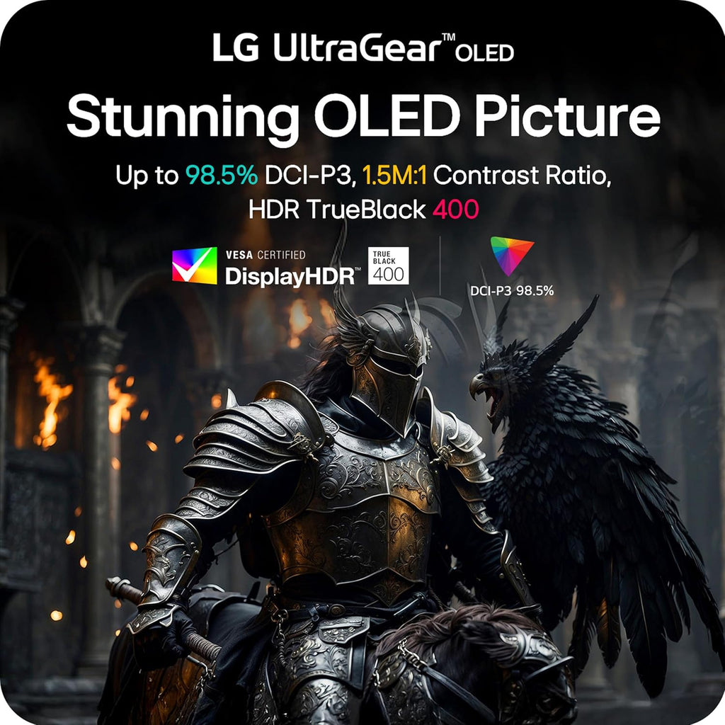 LG 45GX950A-B 45-inch Ultragear 5K2K WUHD (5120 x 2160) OLED Curved Gaming Monitor  Dual-Mode  165Hz  0.03ms  NVIDIA G-Sync  AMD FreeSync Premium Pro  HDR True Black 400  USB Type-C 90W  DP2.1