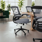 Flash Furniture Kelista Office Chair, Ergonomic, Mid-Back, Dark Gray Mesh with Swivel