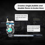 LainKeen Professional Brake Line Flaring Tool Kit, 45 and 37 Flaring Tool Set, Single, Bubble and Double Flare Tool Set for Brake Lines, Brake Flare Tool Kit for 3/16" 1/4" 5/16" 3/8" Tubes