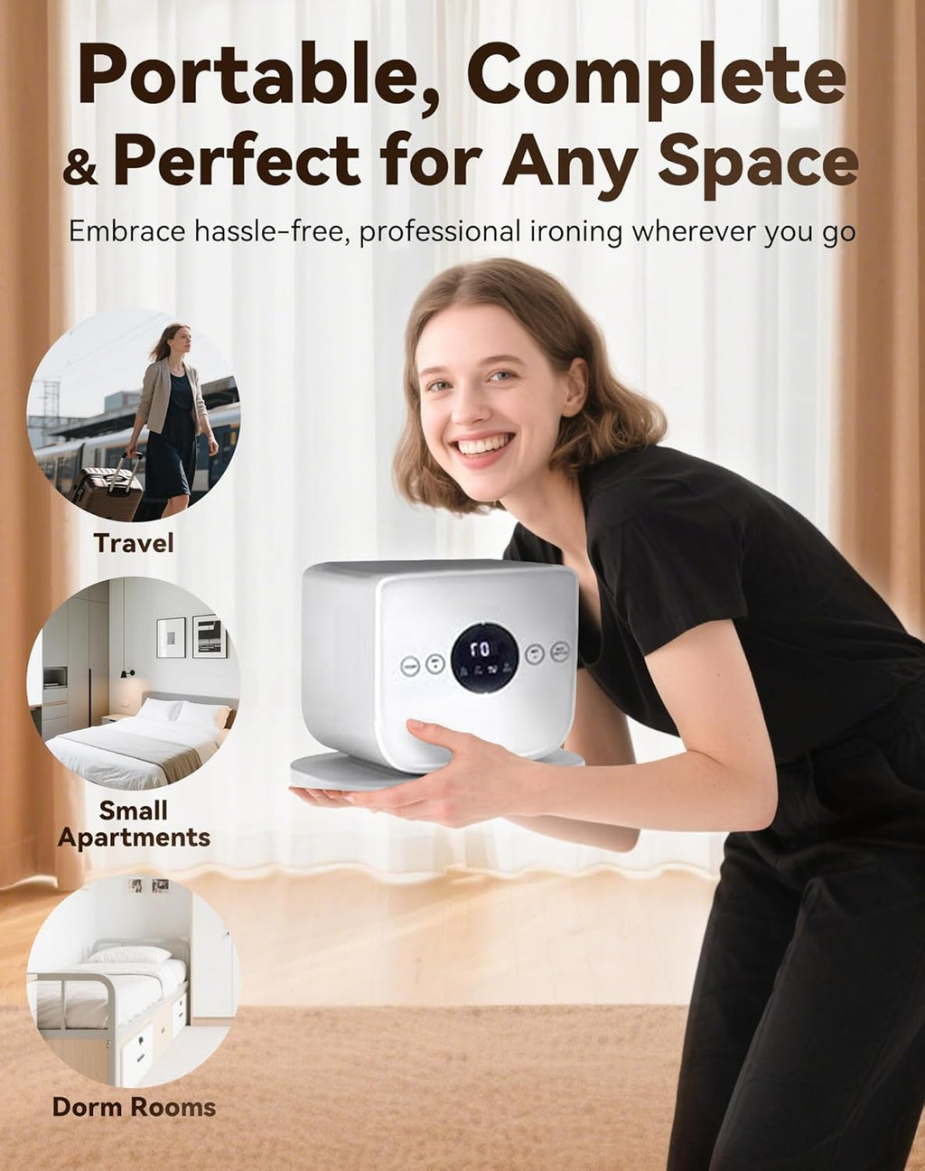 Automatic Ironing Machine, Hands Free Automatic Iron, Wrinkle-Free in 8-12 Mins, Automatic Steam Iron, Portable Inflatable Garment Wrinkle Remover for all kinds clothes (not allowed Skirt)