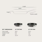 All-Clad E7859064 HA1 Hard Anodized Nonstick Fry Pan Cookware Set, 10 Inch and 12 Inch Fry Pan, 2 Piece, Black