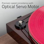 Fluance RT85 Turntable with Ortofon Cartridge  Acrylic Platter  Speed Control  and Vibration Isolation - Walnut