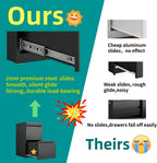 Guizeeopo 2 Drawer File Cabinet with Lock, Vertical File Cabinets for Home Office, Printer Stand, Heavy Duty Steel Office Storage Cabinet for Letter/Legal/A4, Assembly Required(Black)