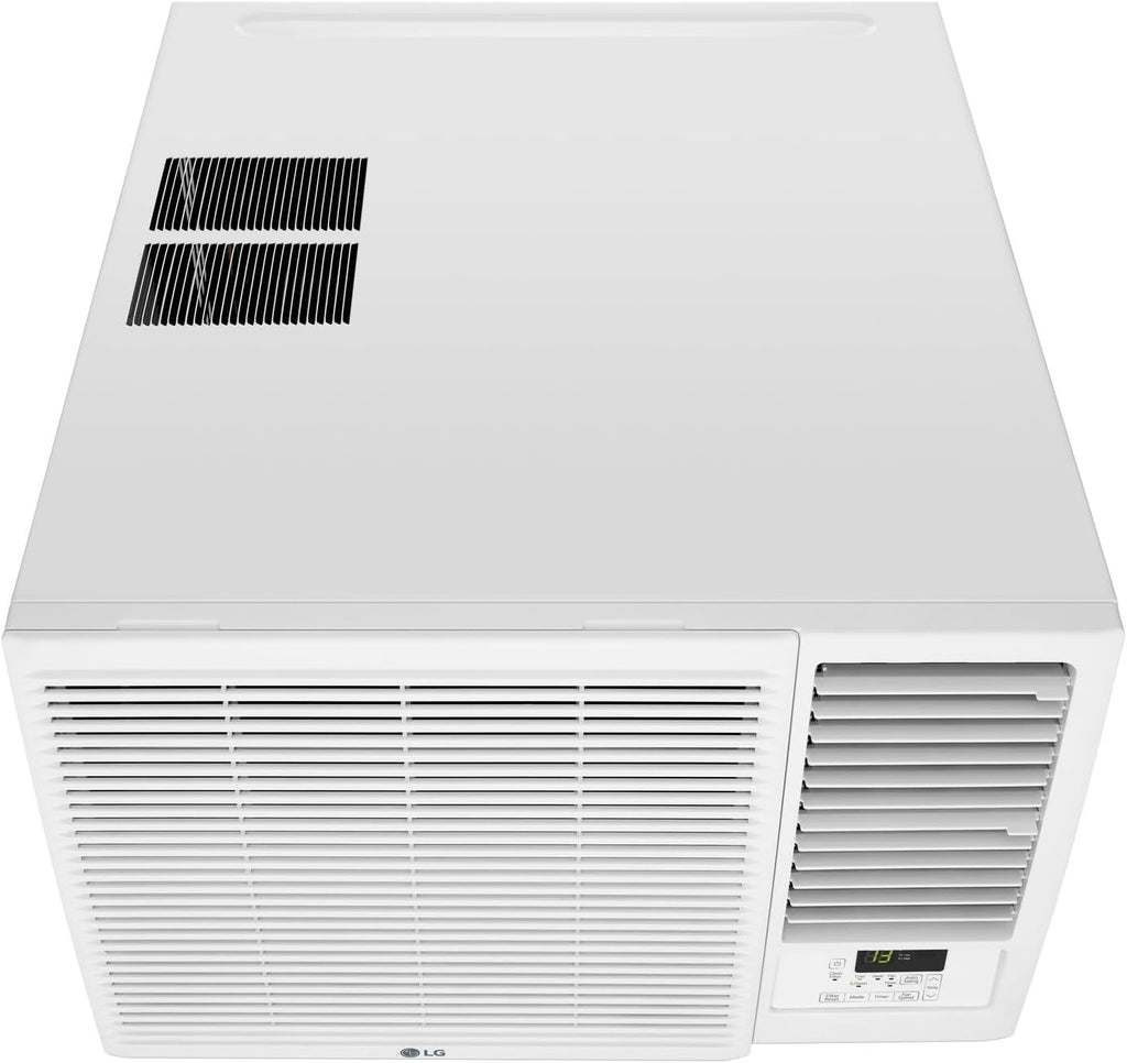 LG 18,000 BTU Window Air Conditioner with Heat, 230/208V, Cools 1,000 Sq.Ft. for Bedroom, Living Room, Basement, Apartment, with Remote, 2 Speeds, 24-Hour Timer, White