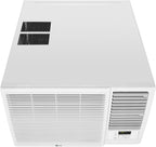 LG 18,000 BTU Window Air Conditioner with Heat, 230/208V, Cools 1,000 Sq.Ft. for Bedroom, Living Room, Basement, Apartment, with Remote, 2 Speeds, 24-Hour Timer, White