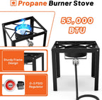 18QT Propane Deep Fryer | Outdoor Fish Fryer with 2 Baskets,Tong, Cover,Lid & Thermometer | Aluminum Deep Fryer with 55,000 BTU Propane Burner - Ideal for Fish, Chicken Wings & Outdoor Gatherings
