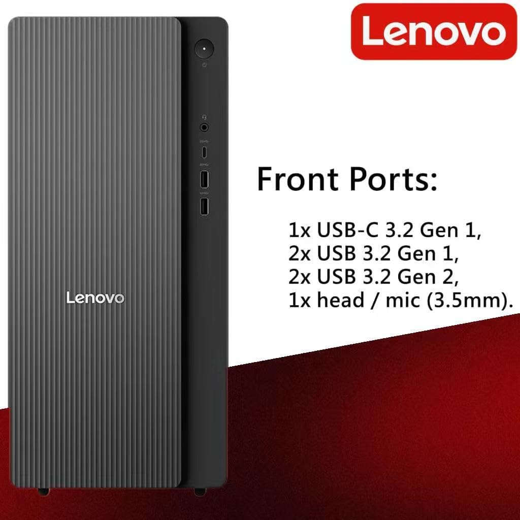 Lenovo IdeaCentre Secure & Productive Business Tower Desktop  Intel 10-Core Ultra 5 225  16GB DDR5 RAM  1TB Storage(512GB SSD & 500GB HDD)  HDMI + VGA  Wi-Fi 6E  RJ-45  USB-C  Windows 11 Pro