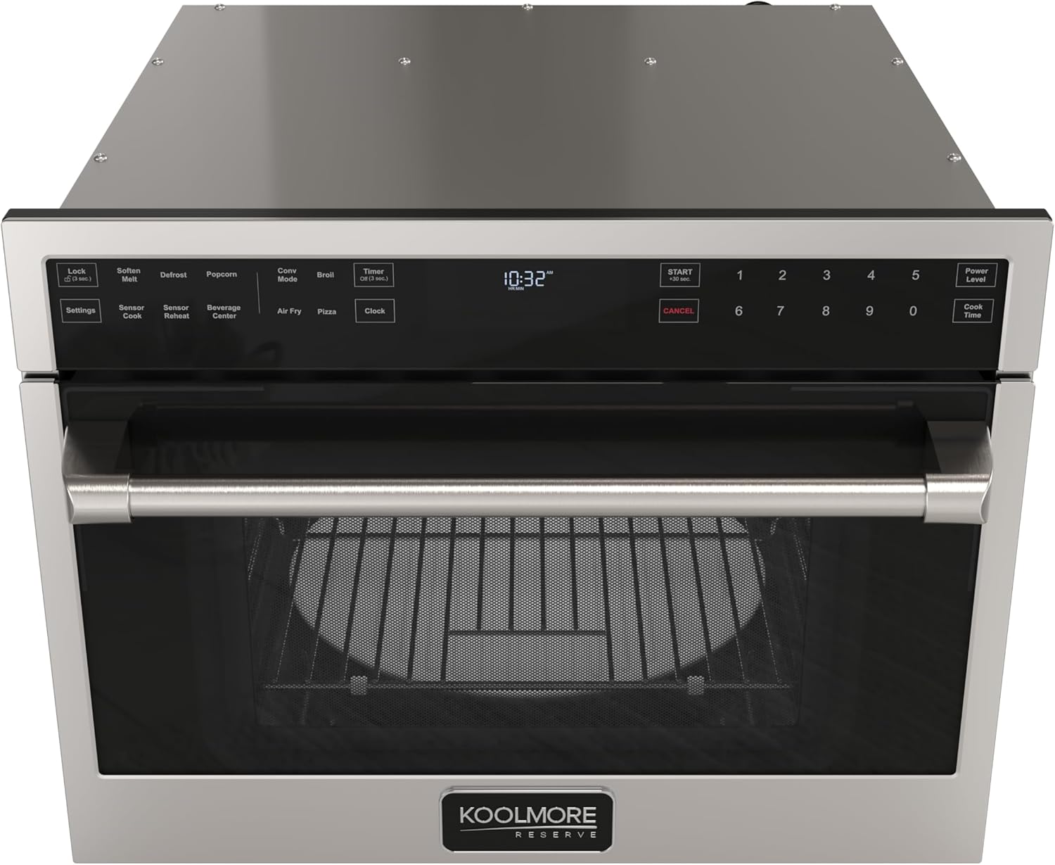 KoolMore Reserve 24 in. Built-In Microwave Convection Oven with Air Fry, 3-in-1 Combo, Sensor Cook, Soft-Close Door, 1.6 cu. ft. in Stainless Steel