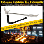 30" Halligan Tool, Halligan Bar with Carry Strap for Fire Rescue, Tactical Breaching & Emergency Entry