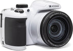 Kodak PIXPRO AZ405-WH 20MP Digital Camera 40X Optical Zoom 24mm Wide Angle Lens Optical Image Stabilization 1080P Full HD Video 3" LCD Vlogging Camera (White)  Full Frame