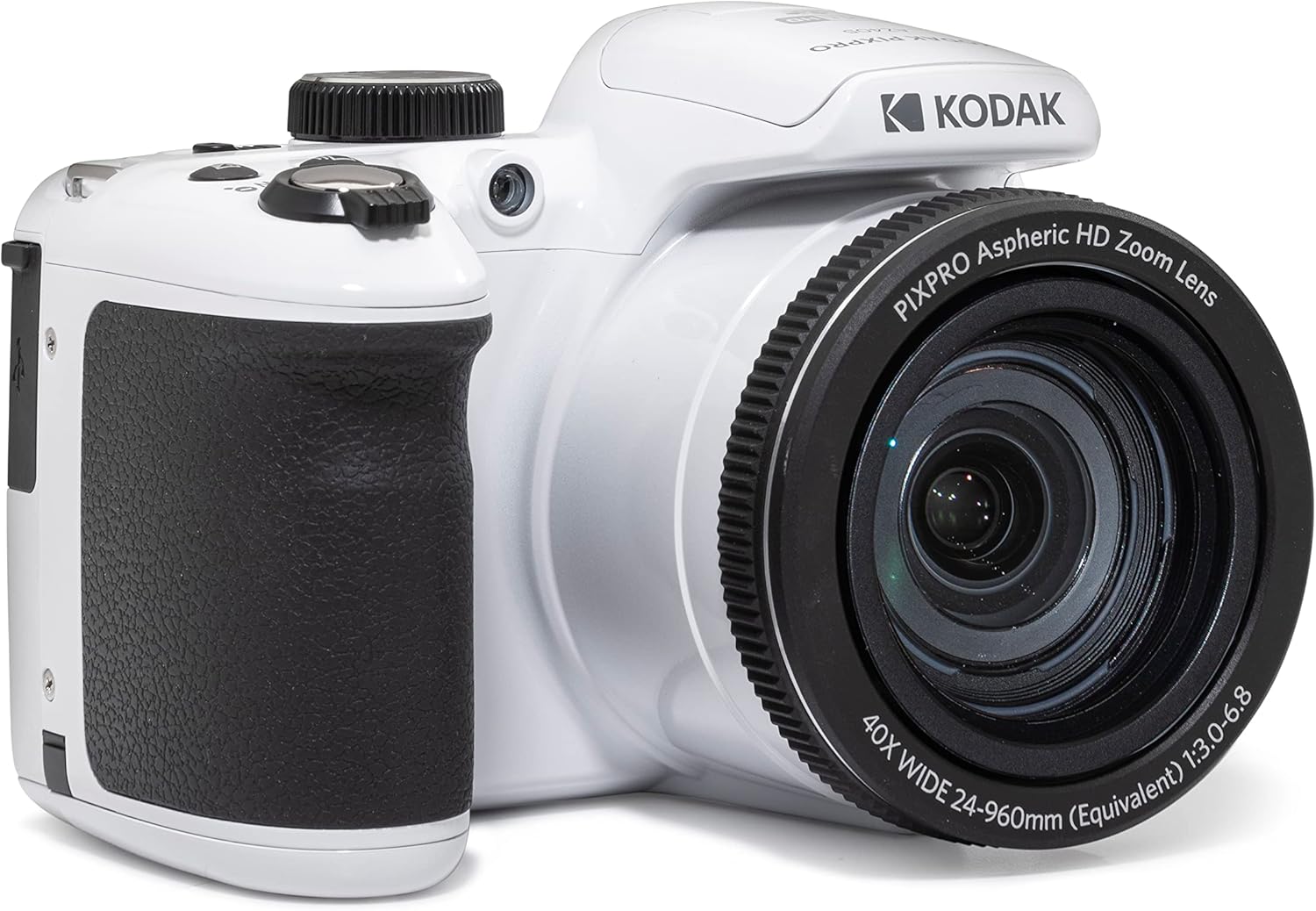 Kodak PIXPRO AZ405-WH 20MP Digital Camera 40X Optical Zoom 24mm Wide Angle Lens Optical Image Stabilization 1080P Full HD Video 3" LCD Vlogging Camera (White)  Full Frame