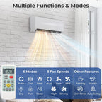 SIMOE 30k BTU Tri 3 Zone Multi Zones Mini Split AC Heat Pump Full Set, Mini Split Air Conditioner, 23 SEER2, Wifi-Enabled 9k+12k+12k BTU, 208-230V, Ductless Energy Star, Installation Kit