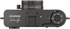 FUJIFILM X Half Premium Compact Digital Camera (Charcoal Silver) Bundle with Carrying Case + 64GB Memory Card + Lens Cap Keeper + Memory Card Wallet + Hand Strap + More