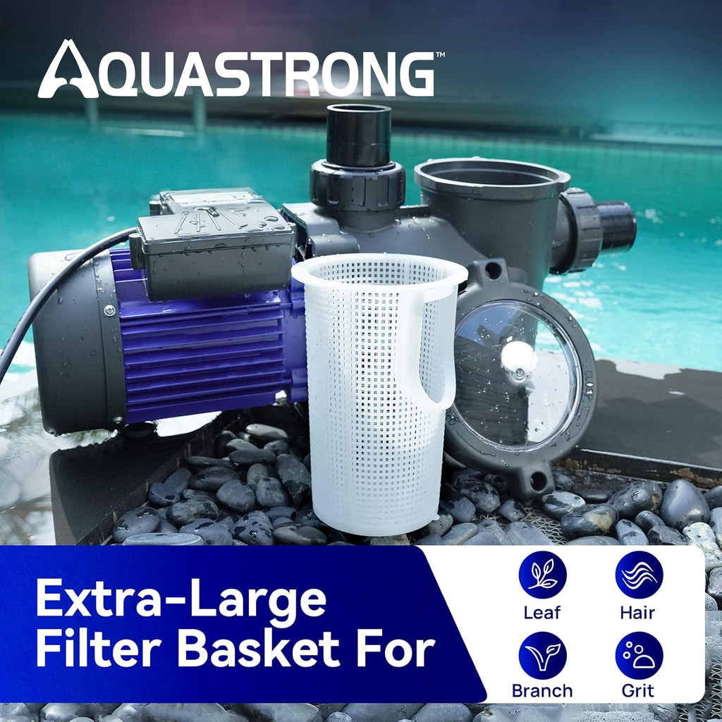 Aquastrong In/Above Ground Pool Pump High Flow Self Primming Swimming Pool Pump Lce Blue