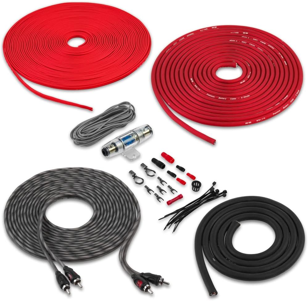 BELVA BPKG210v2 1000W Dual 10" Car Subwoofer with Ported Enclosure  Monoblock Amplifier  Wiring Kit and Remote Bass Knob