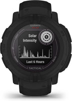 Garmin Instinct 2 Solar  Tactical-Edition  Rugged Outdoor Watch with GPS  with Solar Charging Capabilities  Built for All Elements  Multi-GNSS Support  Tracback Routing and More  Black