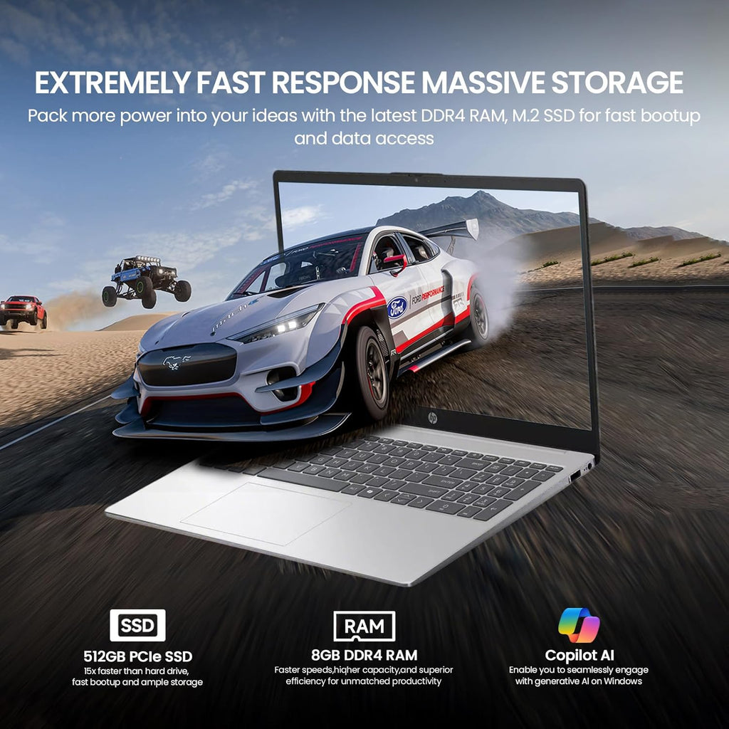 HP 15 Inch Touchscreen Laptop Computer  15.6" FHD IPS Touch Screen Students&Business Laptop  13th Gen Intel 10-Core i5 (> i7-1255U)  Windows 11 Pro  Copilot Key  Number Pad  Silver|8GB RAM 512GB SSD