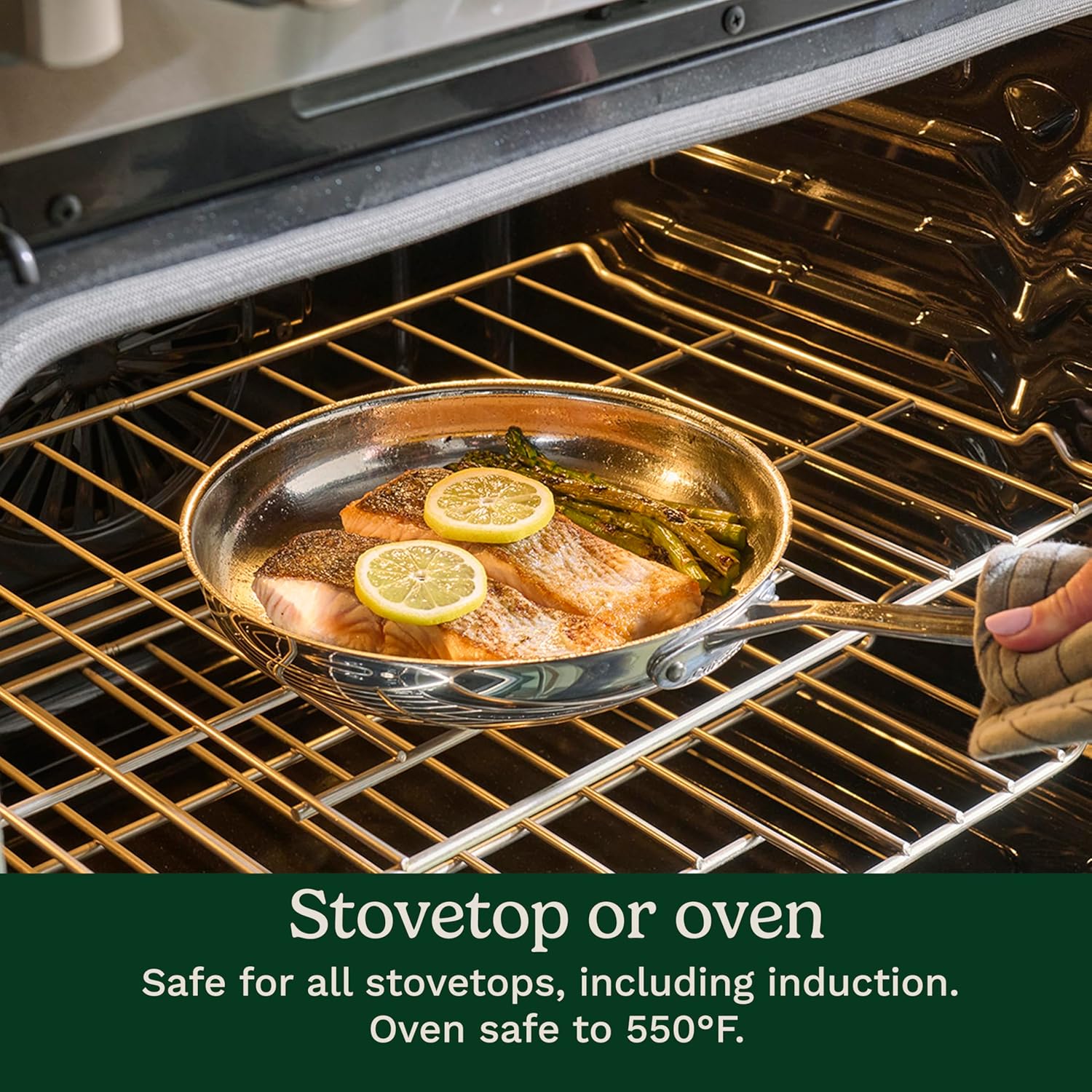 Cuisinart Chef's Classic 11-Piece Stainless Steel Pots and Pans Set, Cookware Set Compatible with Induction, Electric, Gas Cooktops, Aluminum Core for Even Heat, Cool Grip Handles, Dishwasher Safe