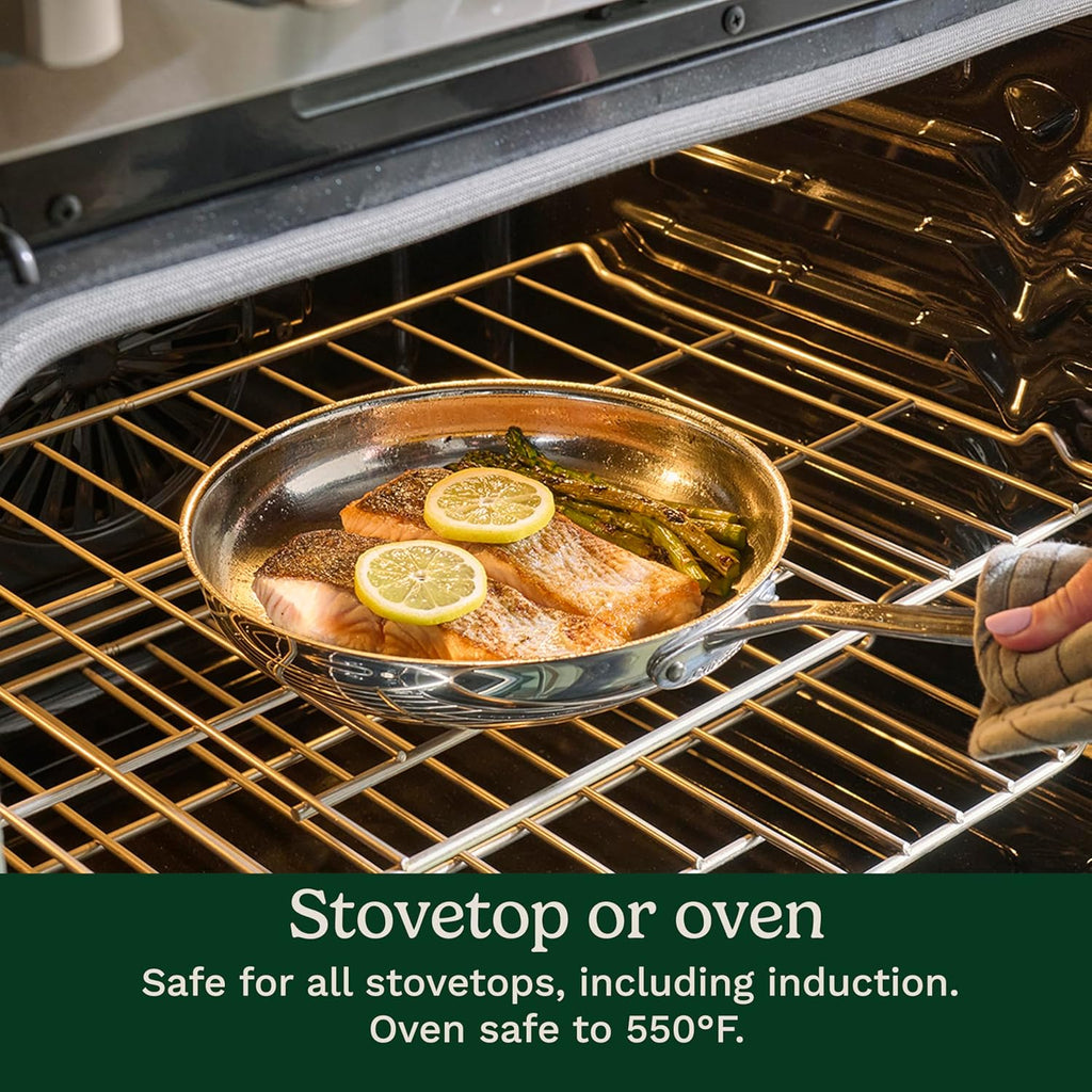 Cuisinart Chef's Classic 11-Piece Stainless Steel Pots and Pans Set, Cookware Set Compatible with Induction, Electric, Gas Cooktops, Aluminum Core for Even Heat, Cool Grip Handles, Dishwasher Safe
