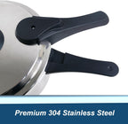 XINFU Heavy Duty 304 Stainless Steel Pressure Cooker 8.5 Quart, Serves 6-8, Standard and Fast Modes, Multi-Safety, Even-Heat Patented Base, Compatible with Gas, Electric, Ceramic and Induction Stoves