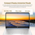 HP Stream 14" Laptop with AI Copilot  Flagship for Students & Business  13th Gen Intel 4-Core  4GB RAM  1.12TB Storage (128GB UFS + 1TB Docking Station)  Office 365 1-Year  Win 11 S  Sky Blue
