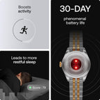 WITHINGS Scanwatch Nova Brilliant - Health Hybrid Smart Watch for Men & Women - SPO2, Temperature Monitoring, Sleep, Respiratory Health, Cycle Monitoring, 30-Day Battery Life, Apple iOS/Android