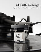 ANGELS HORN Bluetooth Turntable with Speakers  Vinyl Record Player System with AT-3600L  Built-in Phono Preamp  Belt Drive 2-Speed  Adjustable Counterweight  Pitch Control Hi-Fi Record Player System