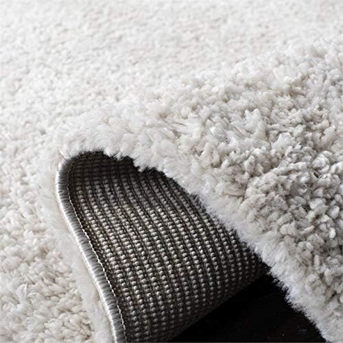 SAFAVIEH August Shag Collection Area Rug - 9' x 12', Beige, Solid Design, Non-Shedding & Easy Care, 1.2-inch Thick Ideal for High Traffic Areas in Living Room, Bedroom (AUG900D)