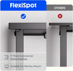 FLEXISPOT L Shaped Standing Desk, 71 x 63 Inch Electric Height Adjustable Corner Desk, Sit Stand Computer Workstation, Preset Controller, Home Office, Black Frame with Black Top