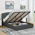 EGOHOME King Size Metal Bed Frame,Hydraulic Lift System and Modern Wingback Design,Heavy-Duty Steel Construction & 900lb Capacity,Effortless Assembly with Ratchet Wrench,No Box Spring Needed,Dark Grey