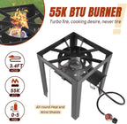 30QT Turkey Fryer & 10QT Fish Fryer Kit, Waterproof Cover & 12-inch Skimmer, 55,000BTU Propane Burner Stove, Aluminum Turkey Fryer Pot, Outdoor Deep Fryer, Crawfish Boiler with Basket