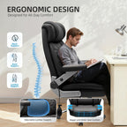 Big and Tall Office Chair, Desk Computer Chair for Heavy People, Oversized Executive Gaming Chair, Extra Wide 500LBS Ergonomic Comfy Office Chair with Adjustable Lumbar Support & 5D Flip Arms