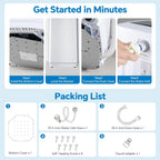 OLIXIS Portable Washing Machine, 7.7 lbs Full-Automatic Compact Laundry Washer, Stainless Steel Drum, 10 Wash Cycles, Auto-Balance Detection, LED Display, Mini Washer for Home, Apartment, Dorm, White