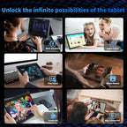 2026 10 Inch Android 15 Tablet with Keyboard, 26GB+256GB, 2TB Expand, Gemini AI Tablet PC with Octa-Core, 8000mAh, 5G WiFi, GPS, GMS, Widevine L1, 2 in 1 Tablets with Case, Mouse, Stylus (Black Case)
