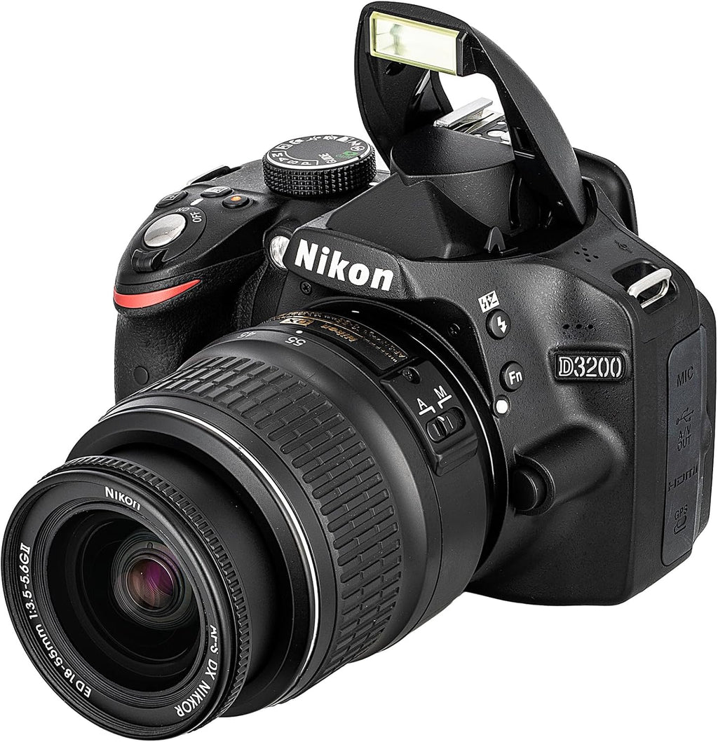Nikon D3200 24.2MP DSLR Camera Kit with 18-55mm VR Zoom Lens – Full HD 1080p Video Capture  Fast 11-Point Autofocus System + 128GB Memory Card + Protective Memory Card Case + Camera Bag + More