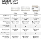 HP Envy 6155e Wireless All-in-One Color Inkjet Printer, Portobello, Print, scan, copy, Duplex printing Best-for-home, 3 month Instant Ink trial included, AI-enabled (714L5A)
