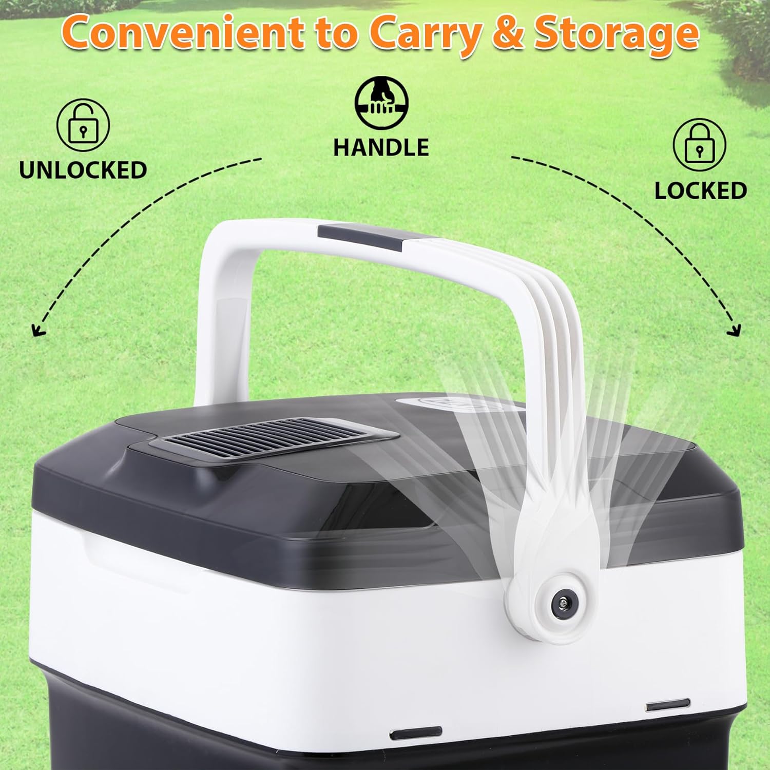 ZENY Car Fridge Electric Cooler and Warmer for Vehicles & Trucks- 12V AC/DC Car Thermoelectric Refrigerator with Handle, Portable Car Fridge for Travel, Camping and Picnics (29L)