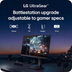 LG 27G810A-B 27-inch Ultragear 4K UHD (3840 x 2160) IPS Gaming Monitor  Dual Mode UHD 180Hz or FHD 360Hz  1ms  NVIDIA G-Sync  AMD FreeSync Premium  VESA DisplayHDR 400  HDMI 2.1  Black
