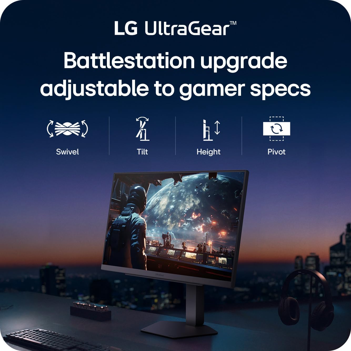 LG 27G810A-B 27-inch Ultragear 4K UHD (3840 x 2160) IPS Gaming Monitor  Dual Mode UHD 180Hz or FHD 360Hz  1ms  NVIDIA G-Sync  AMD FreeSync Premium  VESA DisplayHDR 400  HDMI 2.1  Black