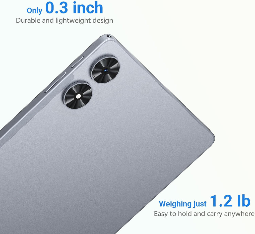 Tablet 11 inch, Android 16 Tablet with Octa-Core Processor, 20GB RAM 128GB ROM 1 TB Expandable, 1280x800 IPS Touch Screen, GPS, 8H Battery, WiFi 6, BT 5.2, 8MP+13MP Dual Camera (Gray)