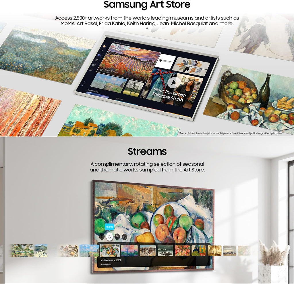 SAMSUNG 55-Inch Class QLED 4K LS03D The Frame Series Quantum HDR Smart TV w/Dolby Atmos  Art Mode  Anti-Reflection  Customizable Frame  Slim Fit Wall Mount with Alexa Built-in (QN55LS03D  2024 Model)